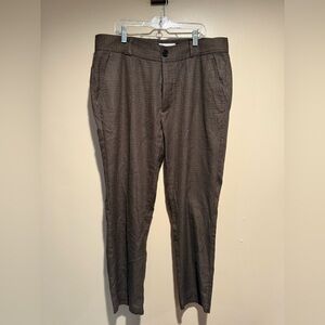Brown Checkered Women's Pants